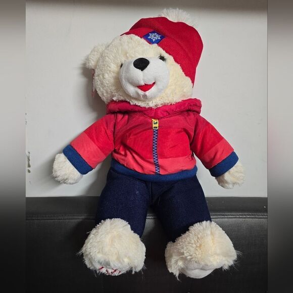20" Holiday Time Snowflake Teddy Bear Christmas Winter Boy - Picture 4 of 8